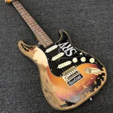 High Quality Handmade Relics Srv Electric Guitar with Alder Body, Factory Wholesale