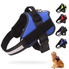 Dog Harness No-Pull Reflective Breathable Adjustable Pet Vest with Handle for Outdoor Walking- No More Pulling, Tugging or Choking