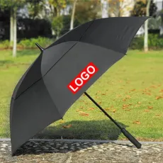 Custom Golf Umbrella Waterproof Sublimation Printing with Logo Double Layer Big Automatic Windproof Golf Umbrella