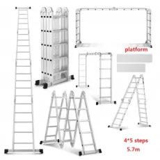 4*3 & 12 Steps Lightweight Folding Multi-Function Aluminum Joint Stairs & Ladder with CE Approved