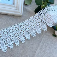 French Lace Trim Fabric Net Tulle Materials Guipure Hollandais Wax Appliques Heavy Beads Neckline Collar Febric