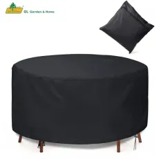 Outdoor Garden Furniture Waterproof Cover Round Patio Table Chair and Table Cover Furniture Cover