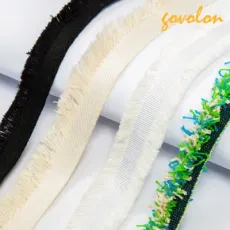 Fashion Cotton Ribbon Edging Tassel Webbing Band Garment Trimming