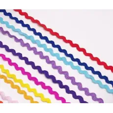 High Quality Wholesale 3mm Polyester Zig-Zag (Ric-Rac) Ribbon Lace Tape