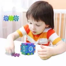 Multifunctional Push Pop 6 PCS Finger Hand Spinner Magical Puzzle Cube Fidget Press Bubble Sensory Toy for Kids
