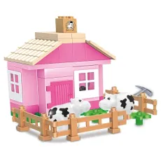 Happy House Decorate Home Plastic Toys Building Block Toys Assembly Model Set
