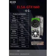 Elsa Graphics Card Nvidia Gtx1660 6g VGA Card