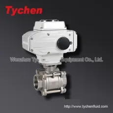 Electric 3PC Ball Valve Stainless Steel Material