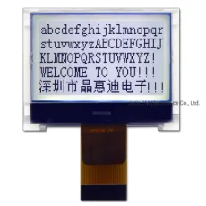 1.8 Inch 12864 St7565r FSTN Monochrome Positive Cog Graphic LCD Module with Backlight