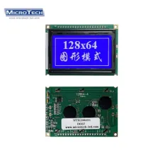 MTB12864 Stn/Blue Edge White Backlight 128*64 COB Character Mtu LCD Module with Aip31107 Control IC