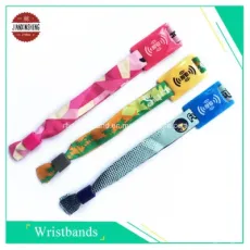 RFID Polyester Woven Wristband for Evening/Party/Festival and Gift