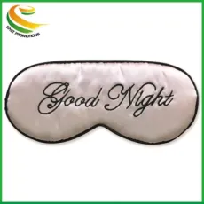 Custom Logo Printing Silk Satin Sleep Eye Shade Eye Mask Sleeping Mask for Hotel Gifts