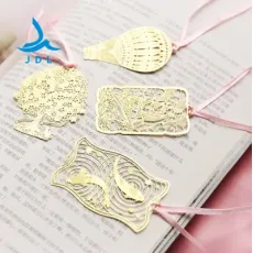 Souvenir Handmade Fine Gold Special Custom Metal Bookmark Office Supply