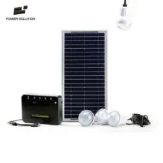 8W DC Solar Energy Lighting Kits with Mobile Charger