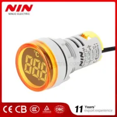 Nin SMD AC Yellow 22mm LED Digital Display Digital Thermometer