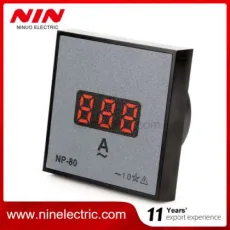 Nin Na-80 Single Phase 0-100A Ampere Digital Panel Display Tester Measuring Meter Indicator Signal Light Ammeter