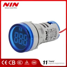 Nin Best Quality SMD Blue 22mm LED Digital Display AC Power Meter Indicator
