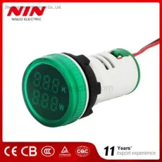 Nin Best Quality SMD Green Round Red 22mm LED Digital Display Indicator AC Power Meter