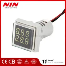 Nin 22mm Big Square Digital Tube Display Panel Indicator Counter Meter White
