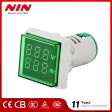 Nin 22mm Square Big Digital Tube Display Panel Meter LED Voltage Hertz for Equipment Indicator Voltmeter Frequency Meter Green