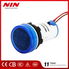 Nin Best Quality SMD blue Round LED Display Indicator Count Meter Mini Panel Digital Tube 22mm AC Indicator Counter