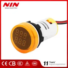 Nin Best Quality SMD Yellow Round LED Display Indicator Count Meter Mini Panel Digital Tube 22mm AC Indicator Counter