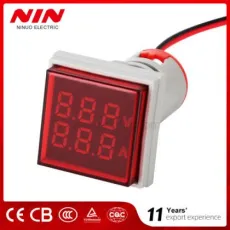 Nin Best Quality SMD Round V+a LED Traid Display 22mm AC Meter Indicator