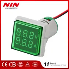 Nin Best Quality SMD Red Square V+a LED Traid Display 22mm AC Meter Indicator
