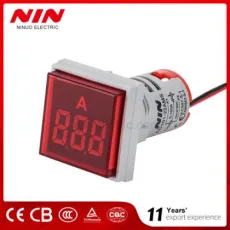 Nin Best Quality SMD Square Red 22mm Digital AC Amperemeter Indicator