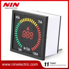 Nin 72mm*72mm AC Ampere Meter Auto Digital LED Ammeter