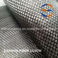 160GSM 1m Width Carbon Plain Twill Cloth for FRP