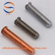 M3 Carbon Steel Copper Plating Threaded Welding Screw PT ISO13918