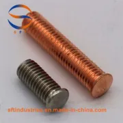 M3 Copper Plating Threaded Welding Stud with Flange PS