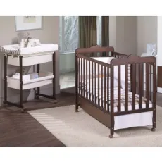 Hot Sale Convertible Crib Wooden Baby Furniture Set Cot Bed for Kids