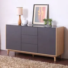 Custom Sgya008A Nordic Style Wood Dining Room Sideboard Cabinet