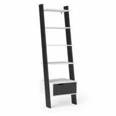 Nova Black Floating Stair Shaped Wall Shelf Book Rack
