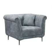 Nova Ink Blue 1 Seater Sofa Sectional DIY Tufted Sofa