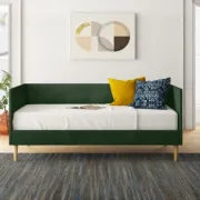 Nova Contemporary Design Green Velvet Sofa Bed