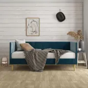 Nova Blue Velvet Twin Daybed for Small Space