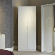 Nova Modern Wooden Furniture Wardrobe Pure White Hotel Clothes Wardrobe