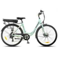 Joykie Fashion Pedal Assisted Electric Green 700c Step Thru 350W City E Bicycle