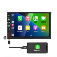 Jmance 7inch HD 1024*600 Capacitive Wired Carplay Android Auto FM Am RDS Car Double DIN Radio 2 DIN MP5 Player