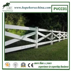 Farm Fence Cross Rail White UV Resistant Horse Fence PVC Fence