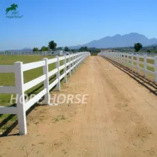 PVC Horse Fence with 3 Heavy Rail/4 Rail for Horse Racecourse/Race Track Horse Fence