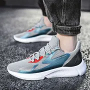 2021 Autumn Fashion Flyknit Upper Breathable Men Running Shoes High Quality Sneakers