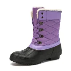 Women′s Warm Faux Fur Lined MID Calf Winter Snow Boots