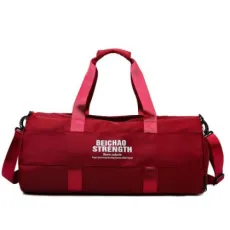 OEM Wholesale Red Travel Bag Duffel Bag with Shoe Compartment Sport Gym Bag Waterproof Sport Bag