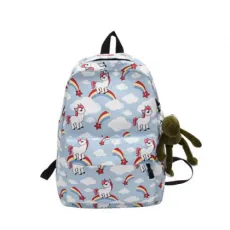 Factory Stock Europe Version of The Trendy Female Student Backpack Printing Large-Capacity Schoolbag