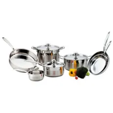 BSCI China Manufacturer Restaurant Bar Kitchen Cookware Sets Stainless Steel Clay Pasta Cooking Pot