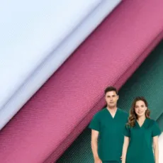Agion Wicking Silvadur Hospital Scrubs Uniform Fabric 99% Antimicrobial Polyester Rayon Spandex Twill Hospital Medical Surgical Operation Doctor Scrub Fabric